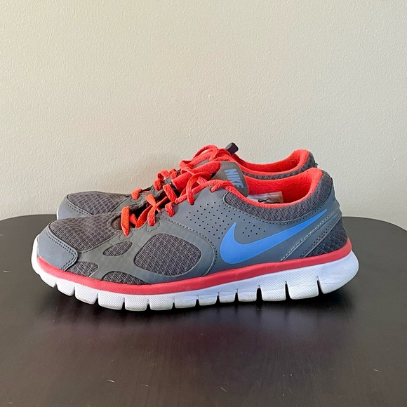 Nike Womens Flex 2012 RN 512108-013 Gray/Orange Running Shoes Sneakers - Size 8 - Picture 3 of 8